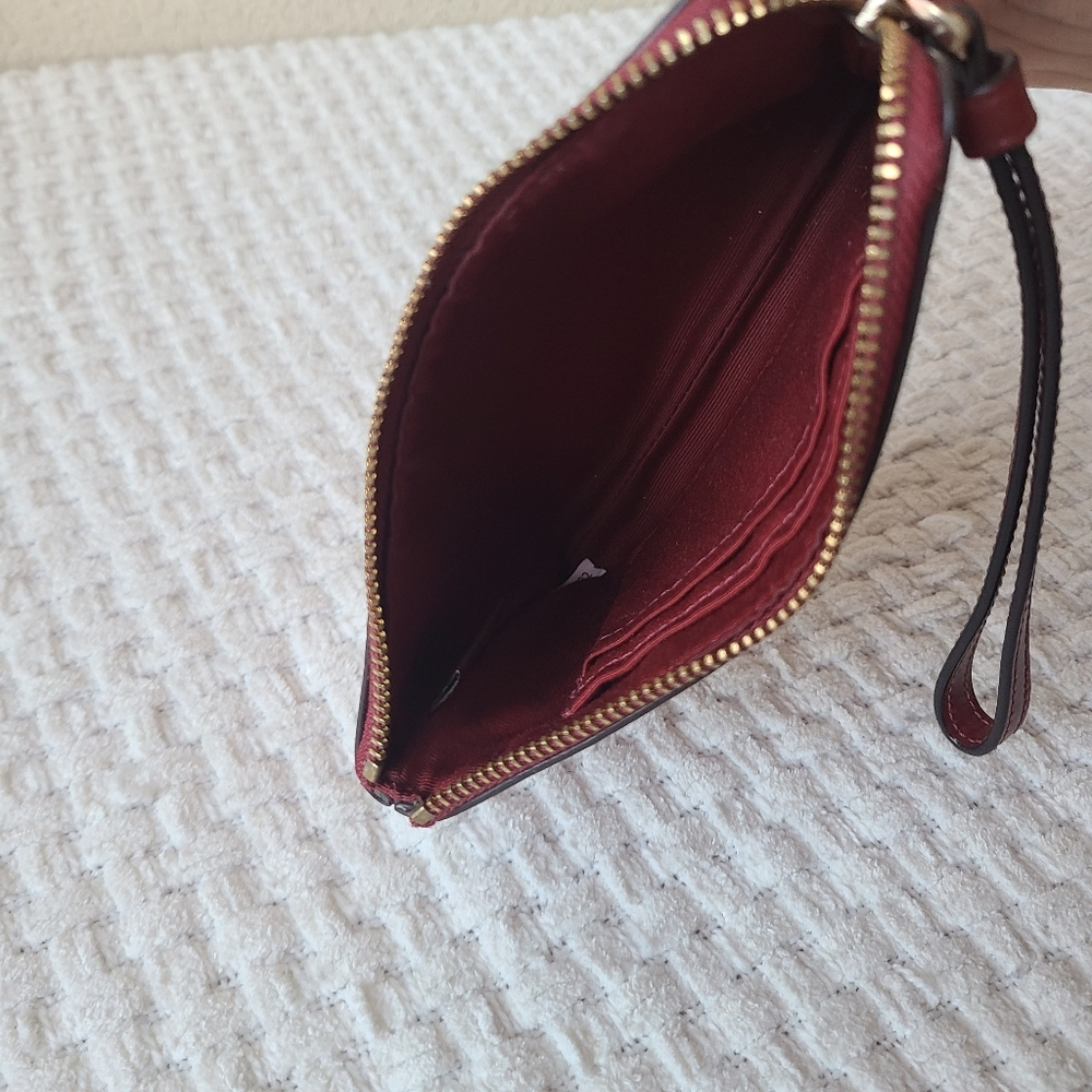 Coach Signature Red Wristlet - Picture 6 of 11